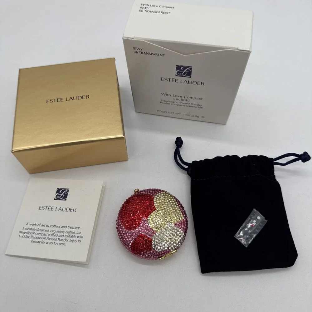 Estee Lauder WITH LOVE COMPACT Lucidity Pressed Powder 06 Transparent New In Box